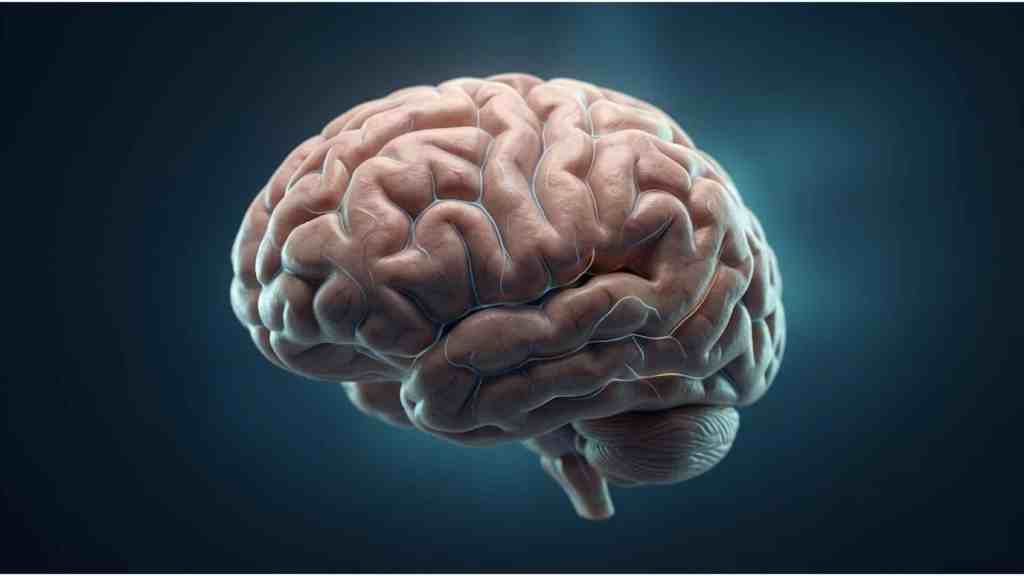 Brain illustration representing neuroplasticity and stress regulation in mental health exercises